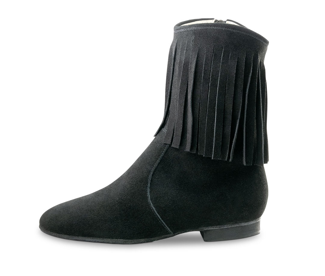 Winona Tanzstiefel mit Fransen aus weichem Wildleder und 1 cm Absatz von Werner Kern