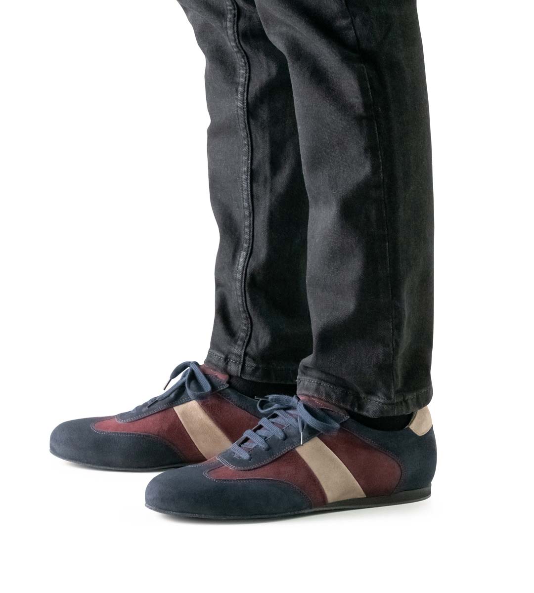 Bari 1,5 cm hoher Werner Kern Herrentanzschuh in Kombination mit grauer Hose