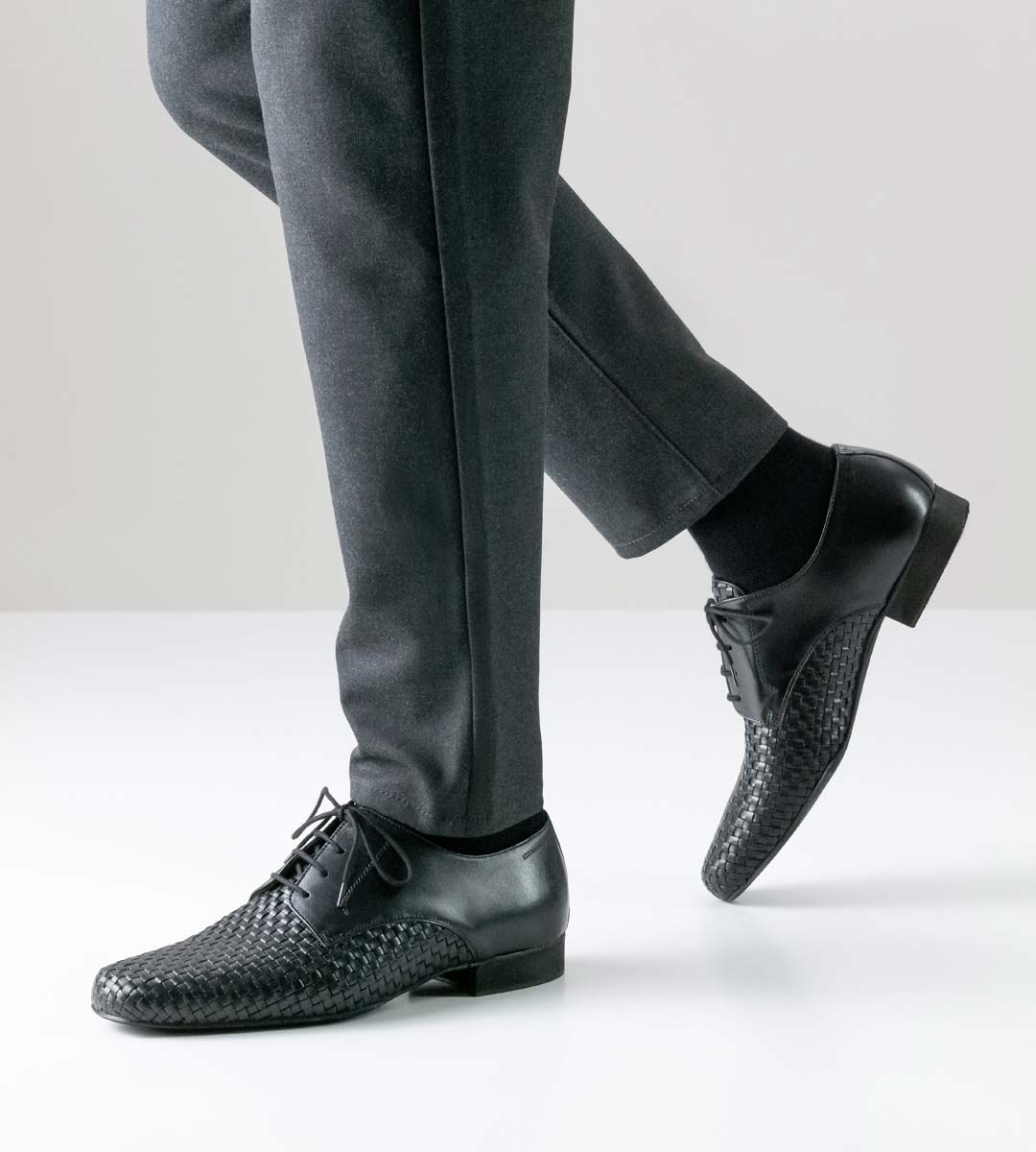 Como geflochtener Herrentanzschuh von Werner Kern in schwarz