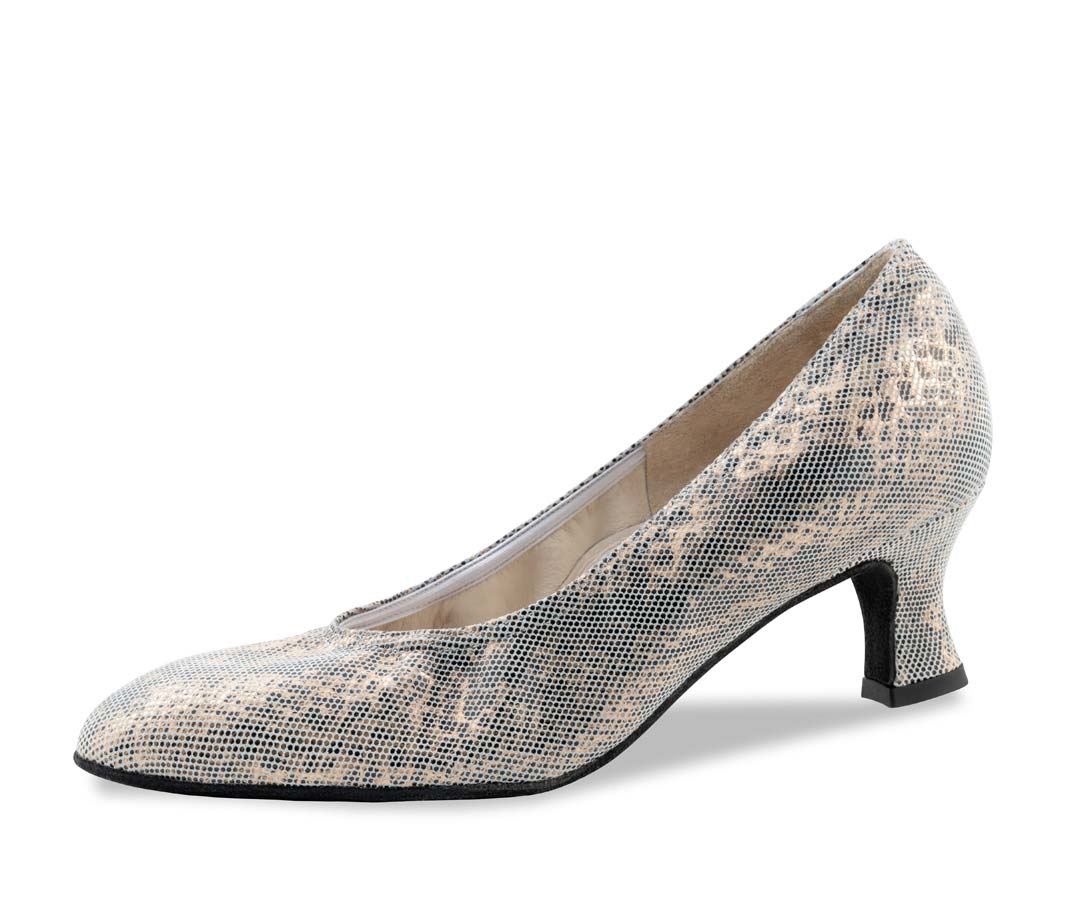 Laura Geschlossener Werner Kern Damentanzschuh in altsilber