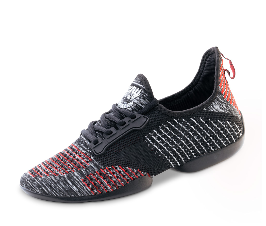Damentanz-Sneaker in schwarz-rot-weiss-grau von Suny