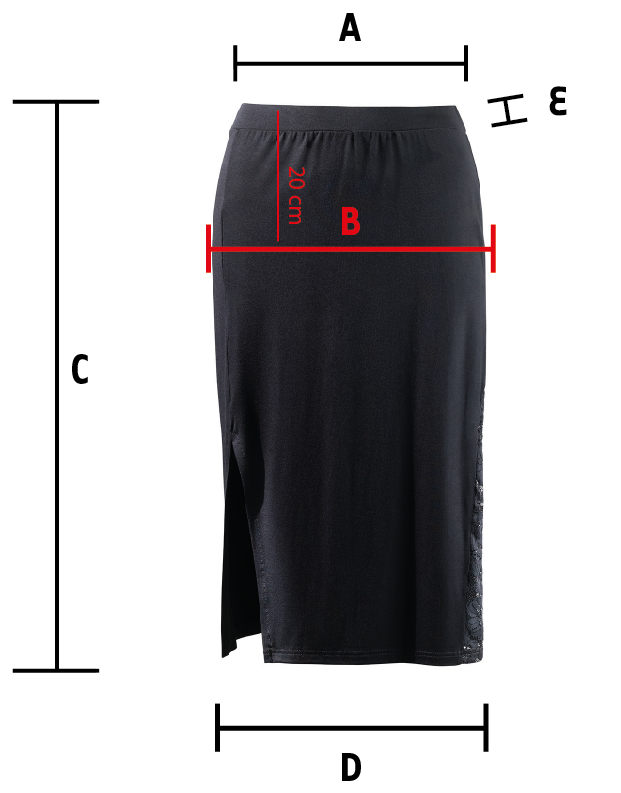 Medidas de la falda de baile Tyra