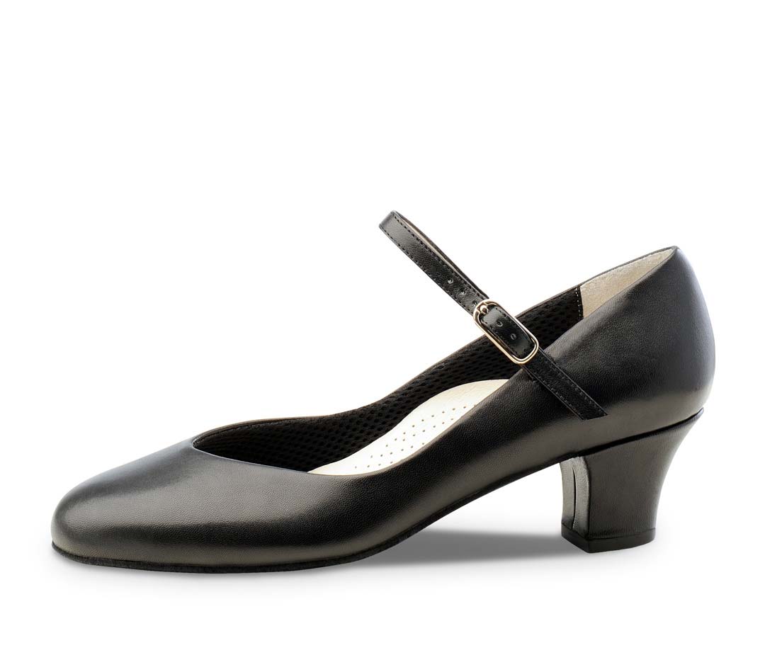 Gina Geschlossener Werner Kern Damentanzschuh in Nappa schwarz