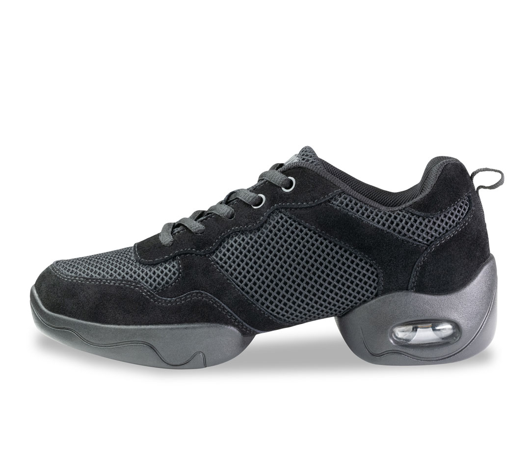 Sneaker 4095 Herren Dancesneaker mit geteilter Sohle aus Stoff und Leder in schwarz von Werner Kern