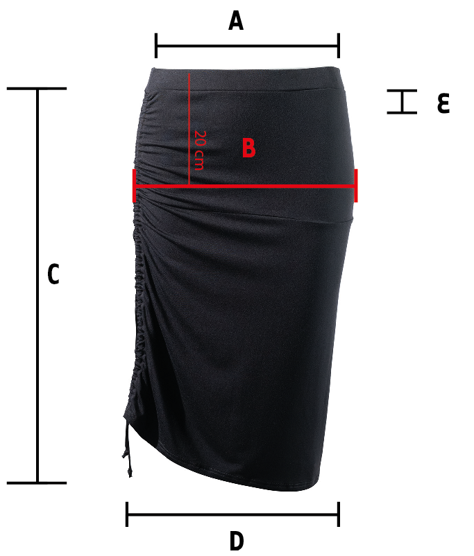 Medidas de la falda de baile Liya