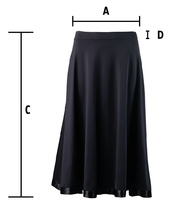 Medidas de la falda de baile Sari