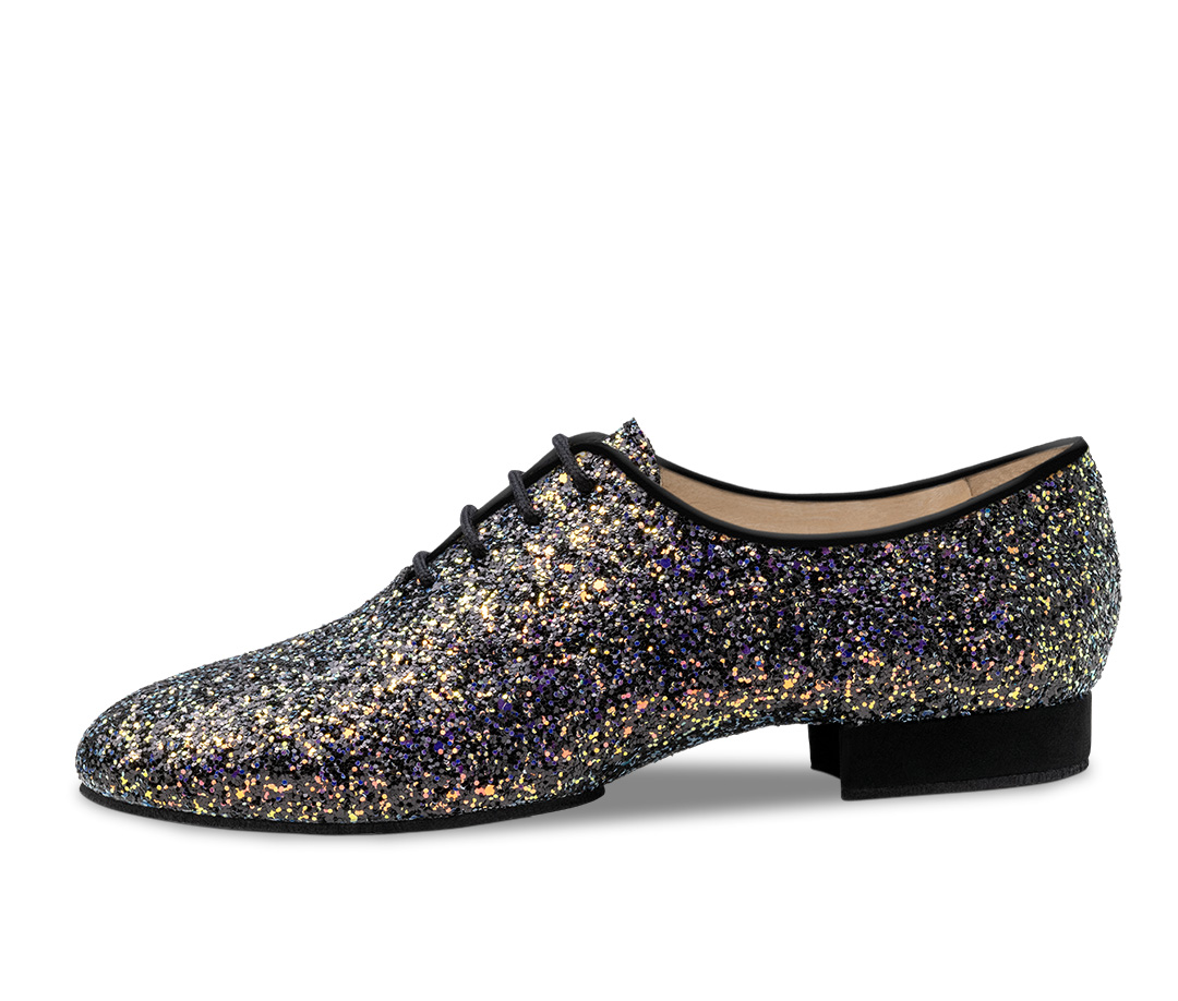 Abigail Geschlossener, glitzernder Tanzschuh aus Brokat mit 1,5 cm Absatz zum Schnüren von Werner Kern