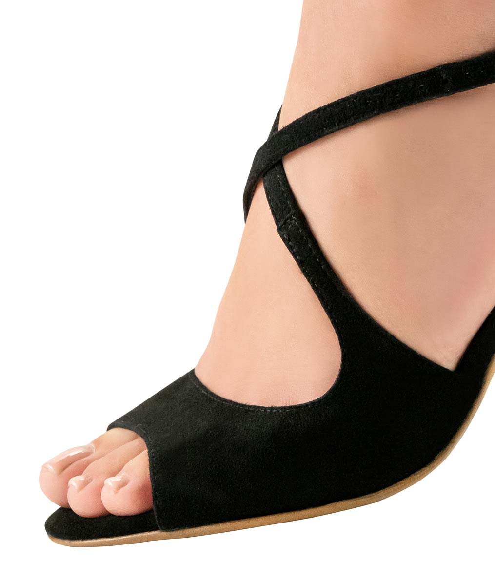 Martha Detailansicht vom Nueva Epoca Damentanzschuh mit Ledersohle
