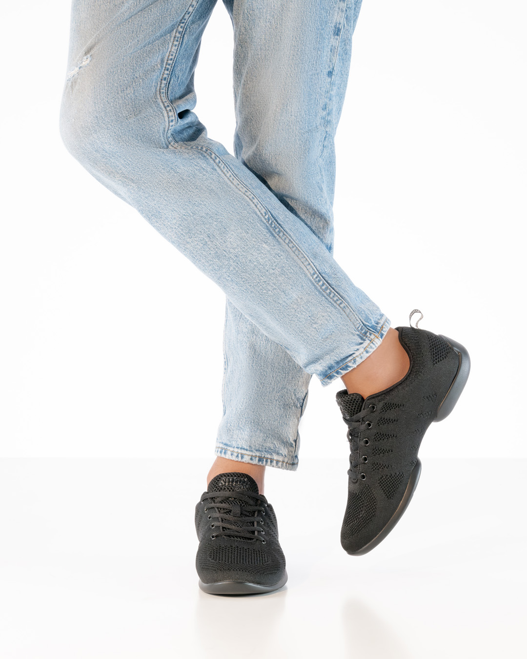 Sneaker 4020 Tanzsneaker 4020 mit geteilter Sohle in schwarzem Knitting Material