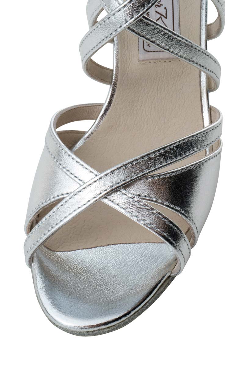Eva Riemchenansicht vom Werner Kern Damentanzschuh in silber