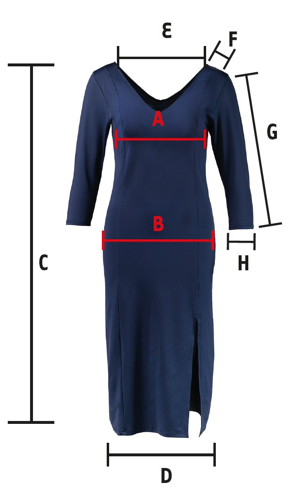 Maße von Tanzkleid Taya in schwarz