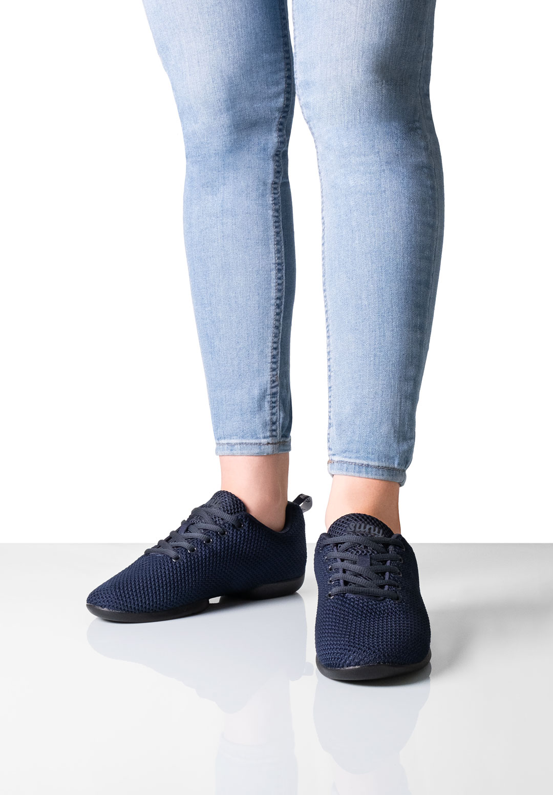Suny by Anna Kern Damen Sneaker 170, Dunkelblau, geteilte Sohle, geeignet für alle Tanzböden, drinnen und draußen.