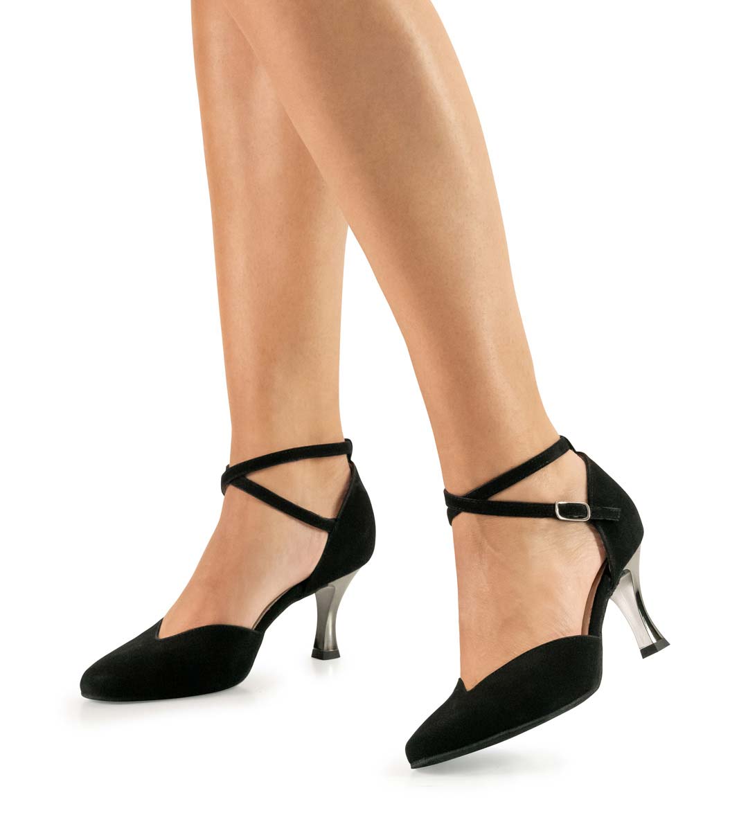 Melodie schwarzer Werner Kern Damentanzschuh mit Metall Absatz