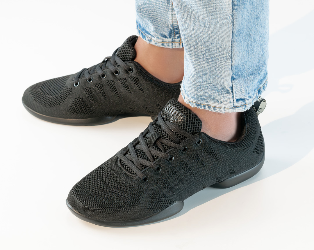 4020 Ansicht im Detail des Herrentanz Sneaker in schwarz von Suny