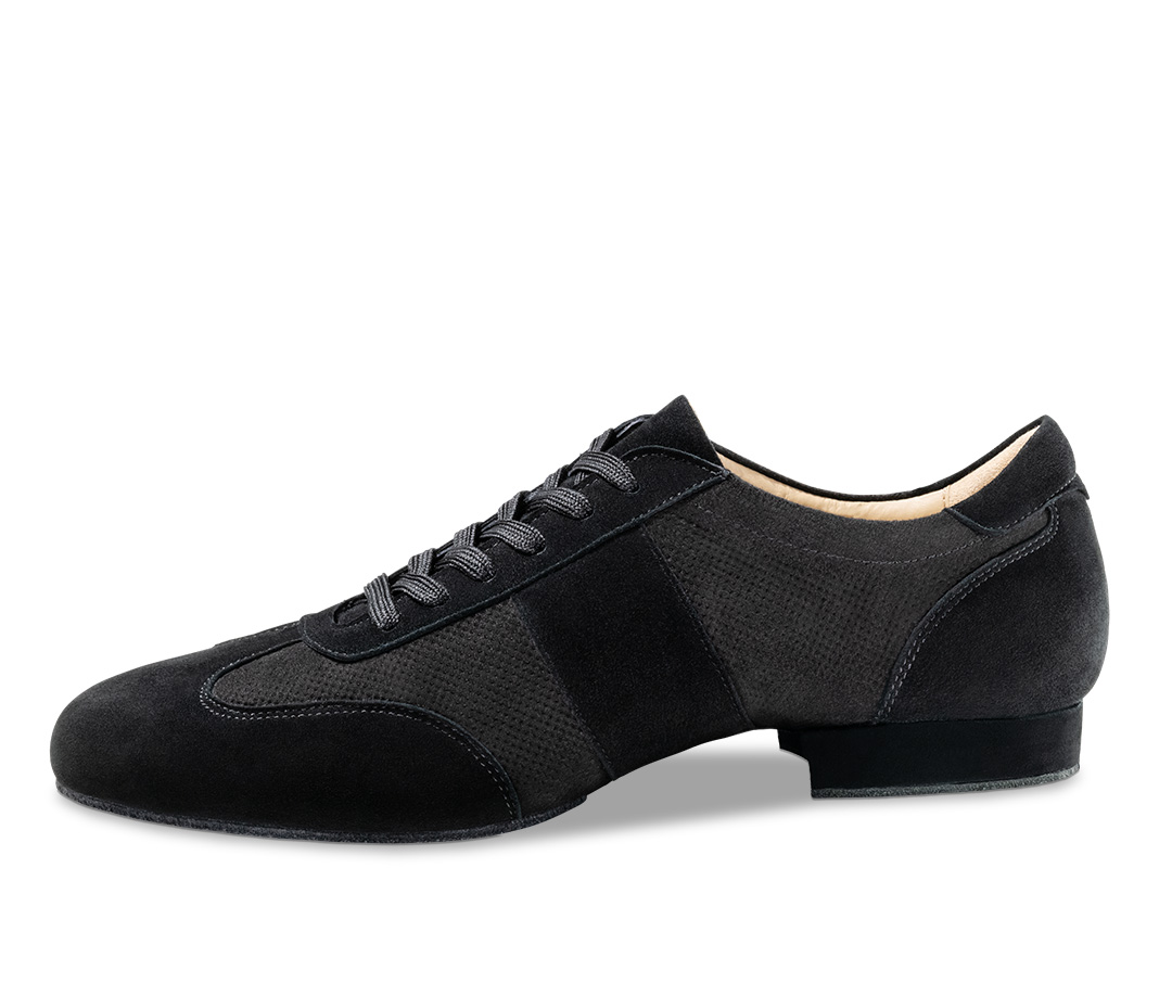 Ragusa - COMING SOON Herrentanzschuh aus schwarzem Velourleder mit geteilter Sohle für perfekte Beweglichkeit