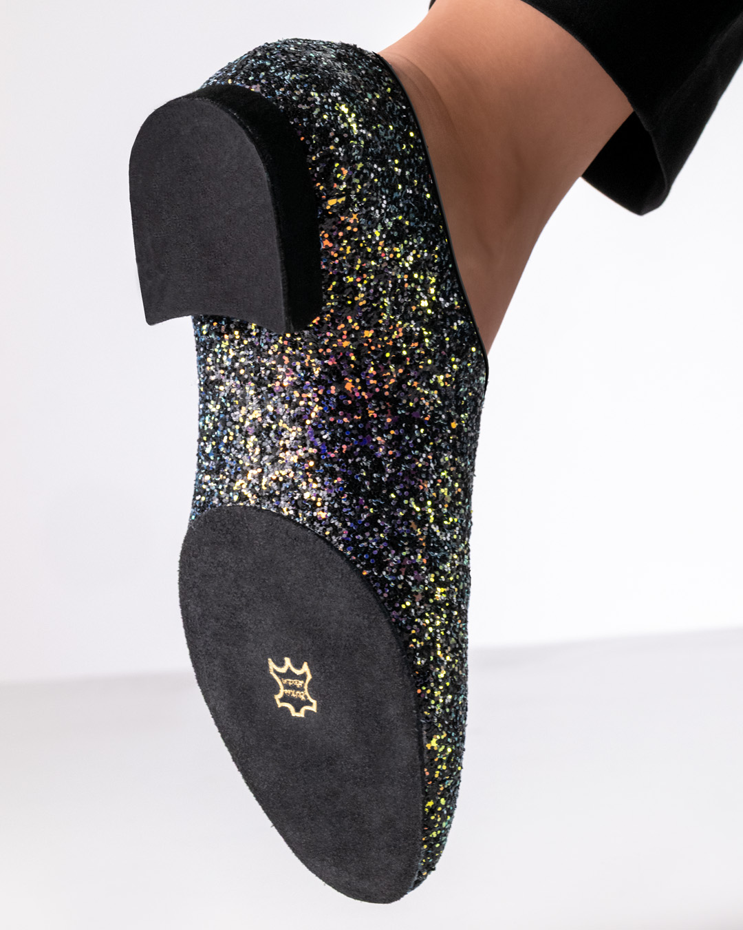 Schwarze, geteilte Tanzschuhsohle des Tanzschuhs Abigail von Werner Kern