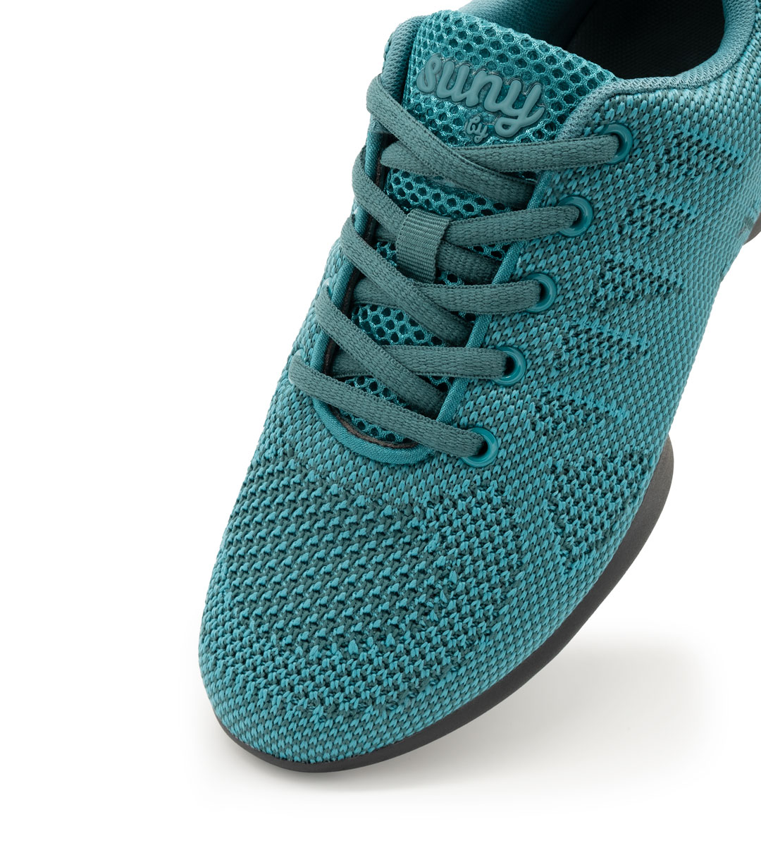 Damen Tanzsneaker 175 in Petrol von Suny by Anna Kern, Artikelnummer 175, aus hochwertigem Knitting Material, ideal für Tanz.