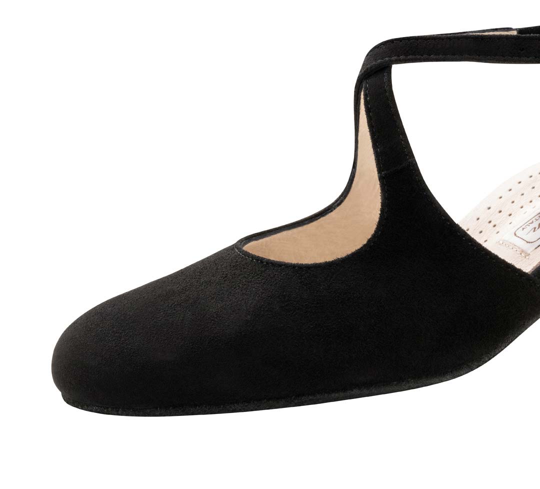 Gala Detailansicht von Werner Kern Tanzschuh in schwarzseitlich offener Werner Kern Damentanzschuh mit einem 3,4 cm Absatz