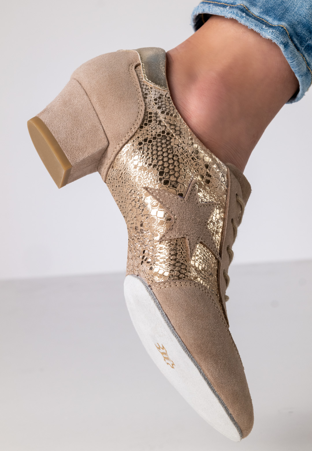 Geteilte Tanzschuhsohle des Tanzschuhs Ariana mit 3,5 cm Absatzhöhe von Werner Kern