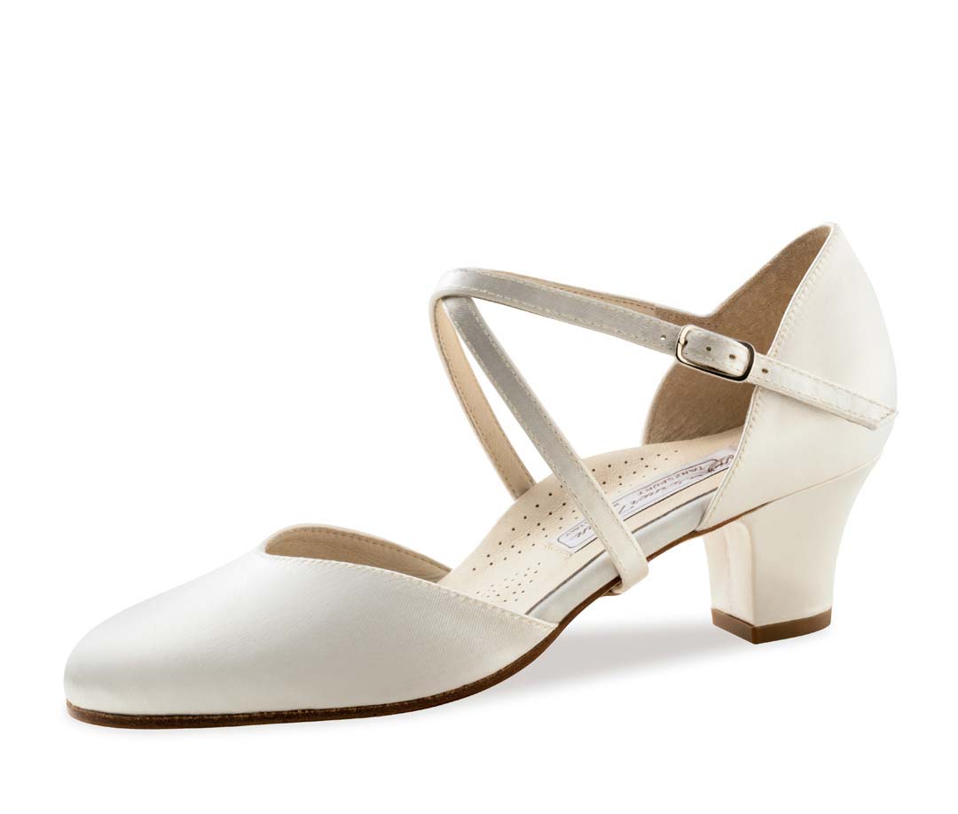 Felice Werner Kern Brautschuh in Satin mit Ledersohle