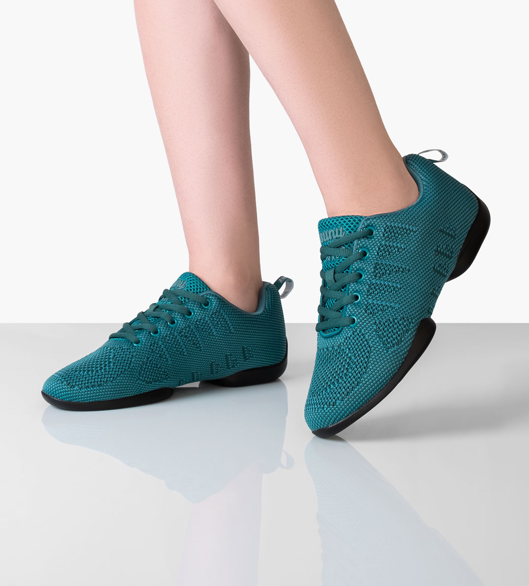 Suny by Anna Kern Tanzsneaker 175 für Damen, Petrol, geteilte Sohle, perfekt für Innen- und Außentanz.