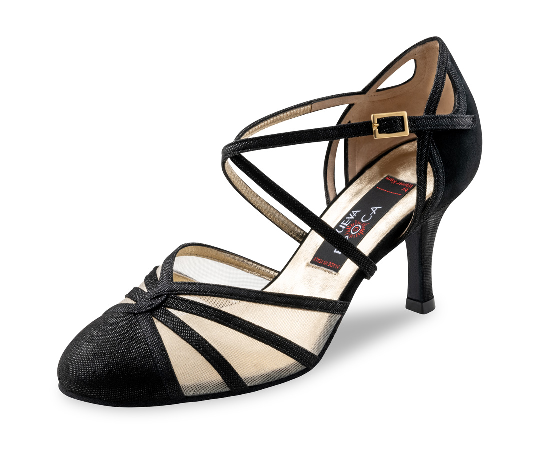Sylvie Offene Tanzschuhe - Modell Sylvie mit Cut-Outs und Kreuzfesselriemchen