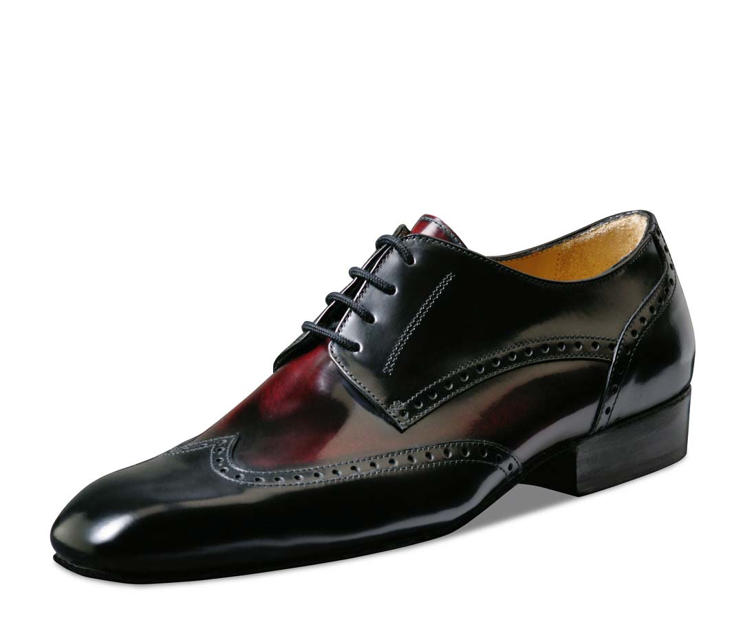 Belgrano schwarz-roter Herrentanzschuh von Nueva Epoca für Tango