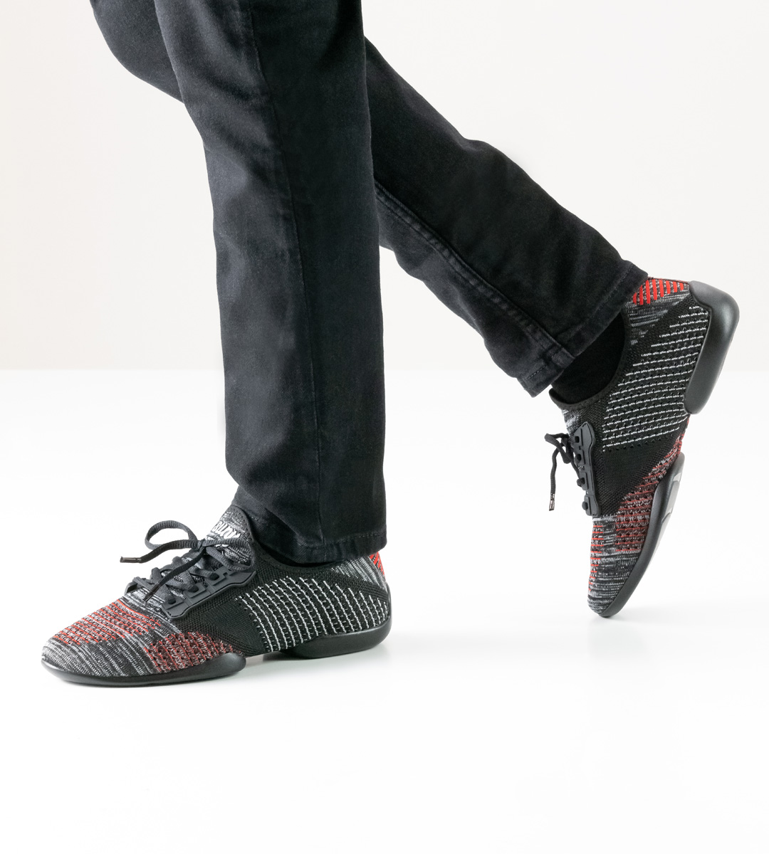 Herrentanz Sneaker von Suny in schwarz-rot für Kizomba