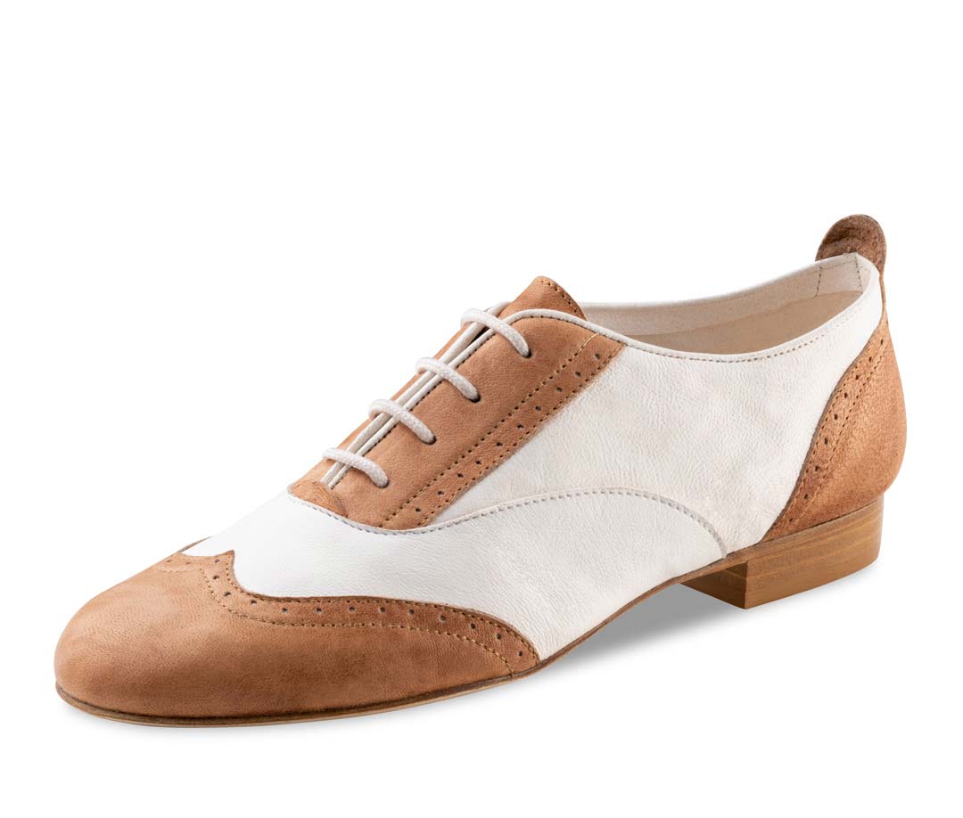 Swing Damentanzschuh in beige-weiß von Werner Kern mit Ledersohle