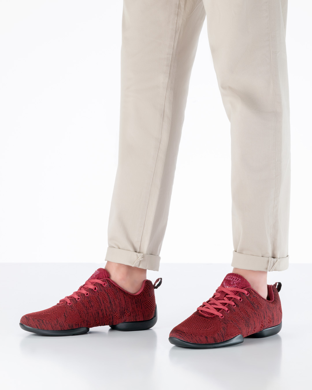Sneaker 4035 Tanzsneaker 4035 mit geteilter Sohle in rotem Knitting Material
