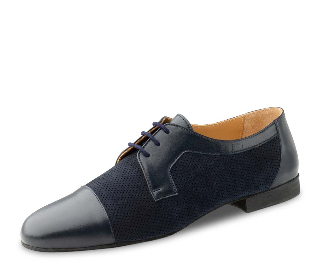 Treviso blauer Herrentanzschuh von Werner Kern mit 1,5 cm hohem Micro Absatz