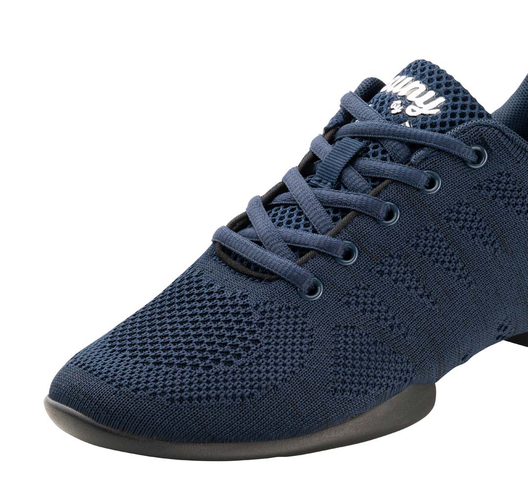 4030 Detailansicht vom Herrentanz Sneaker in schwarz mit Schnürung