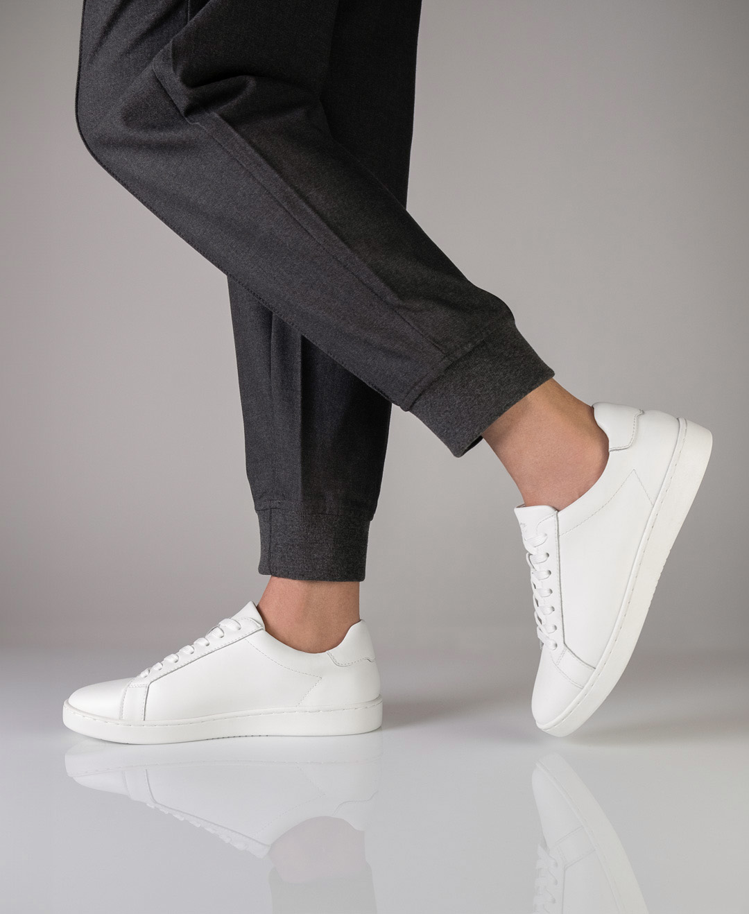 Weißer Tanzsneaker für Herren von Suny mit durchgehender PU-Sohle