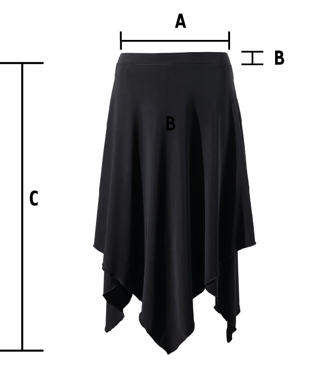 Maße von Tanzoberteil Orla in schwarz