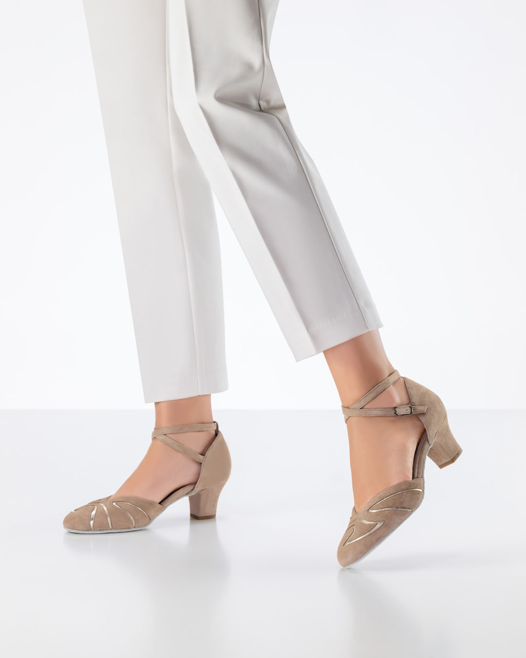 Beige-goldene Tanzschuhe von Werner Kern