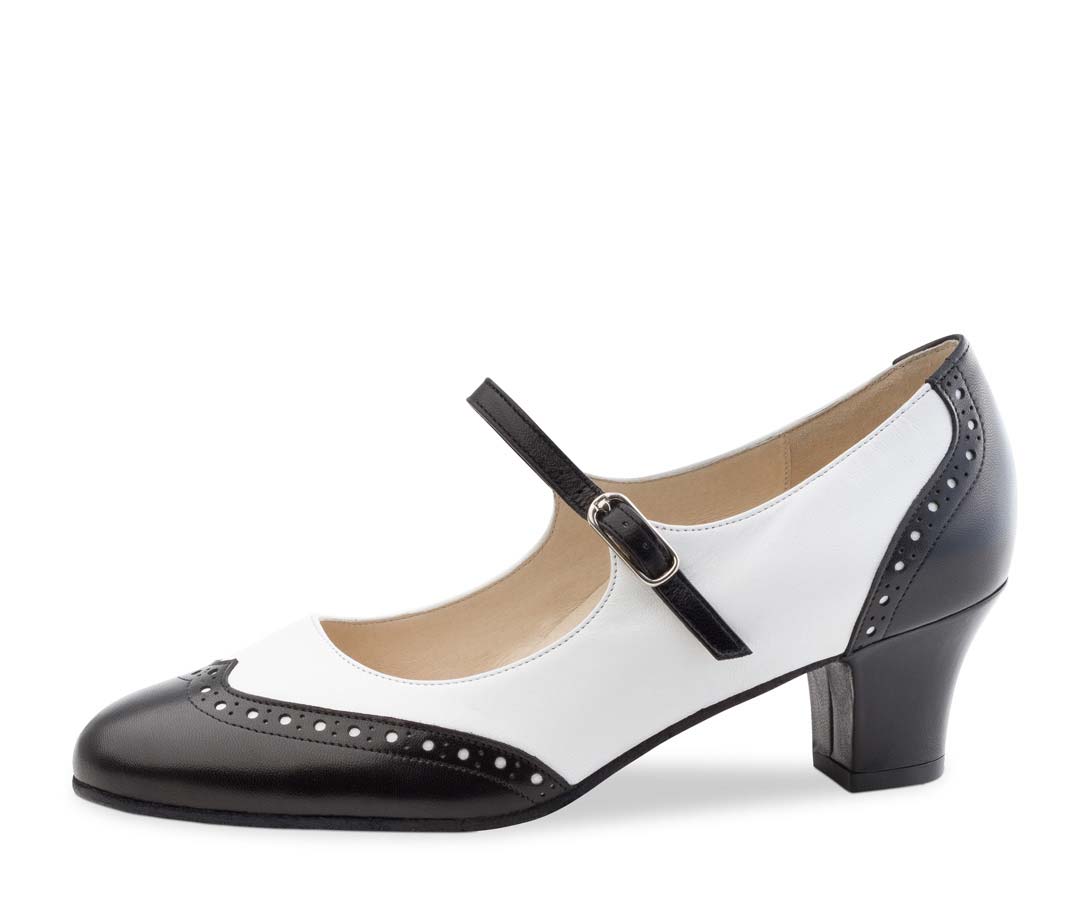 Emma schwarz weisser geschlossener Werner Kern Damentanzschuh