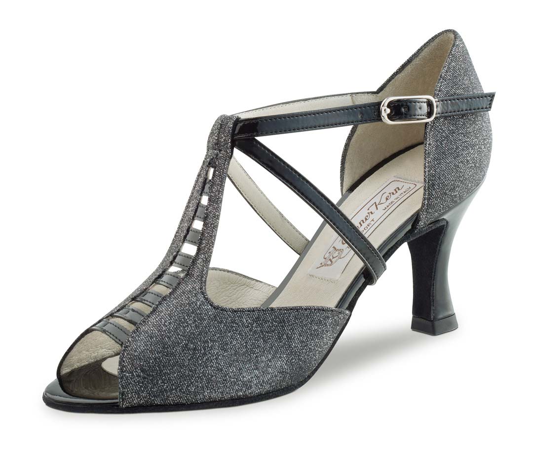 Holly offener silber farbener Werner Kern Salsa Damentanzschuh
