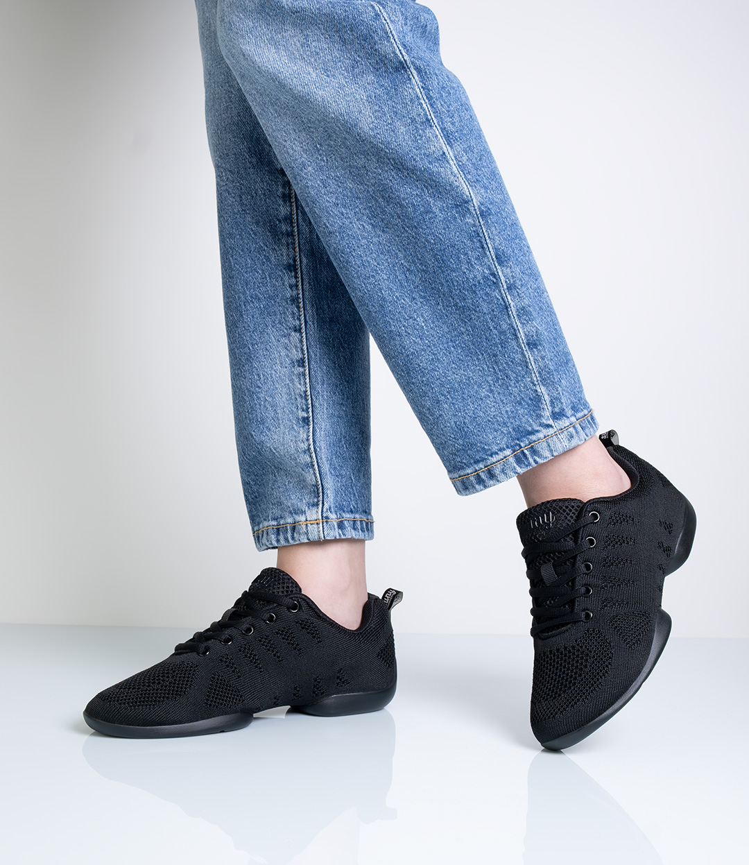 Schwarzer Damentanz Sneaker für Linedance von Suny