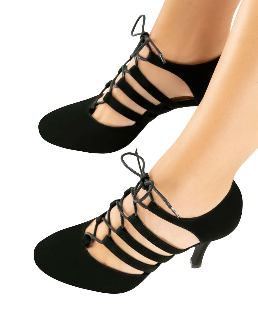 April Detailansicht von oben des Nueva Epoca Damentanzschuhs