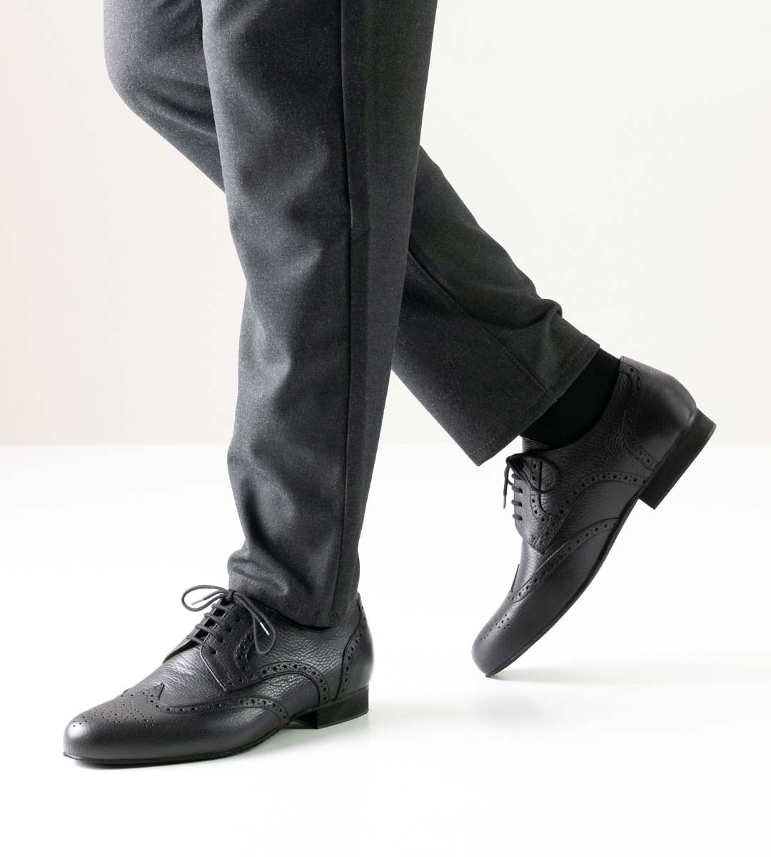 Bormio schwarzer Herrentanzschuh von Werner Kern für breite Füße